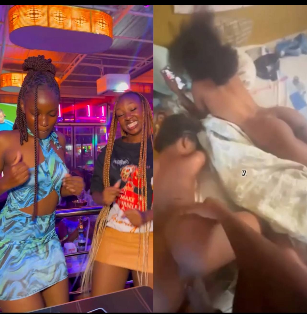 Two girlfriends rape in threesome after night club