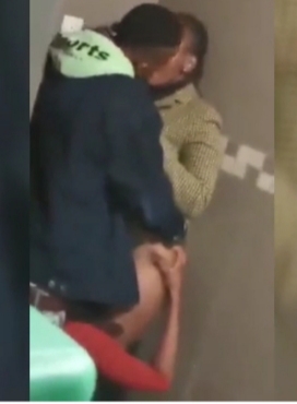threesome in the bar’s restroom